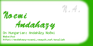 noemi andahazy business card